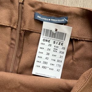 Brandy Melville Brown Mini Skirt